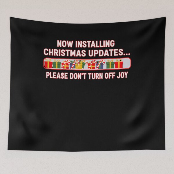 Item preview, Now Installing Christmas Updates Funny Tech Holiday Tee For IT And Office Workers designed and sold by 519xdesign.