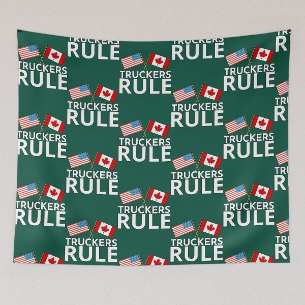 Item preview, American And Canadian Trucker Rule - Freedom Convoy 2022 Oversized  designed and sold by Anticarnistqaz.