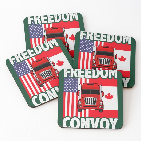 Item preview, Canadian And USA Flag Trucking Freedom Convoy T Shirt designed and sold by Anticarnistqaz.