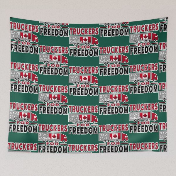 Item preview, TRUCKERS FOR FREEDOM CONVOY TO OTTAWA CANADA JANUARY 29 2022 RED, BLACK, AND WHITE LETTERST (1) designed and sold by Anticarnistqaz.