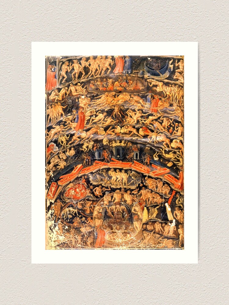 Dantes Inferno Art Board Print for Sale by Mengarda