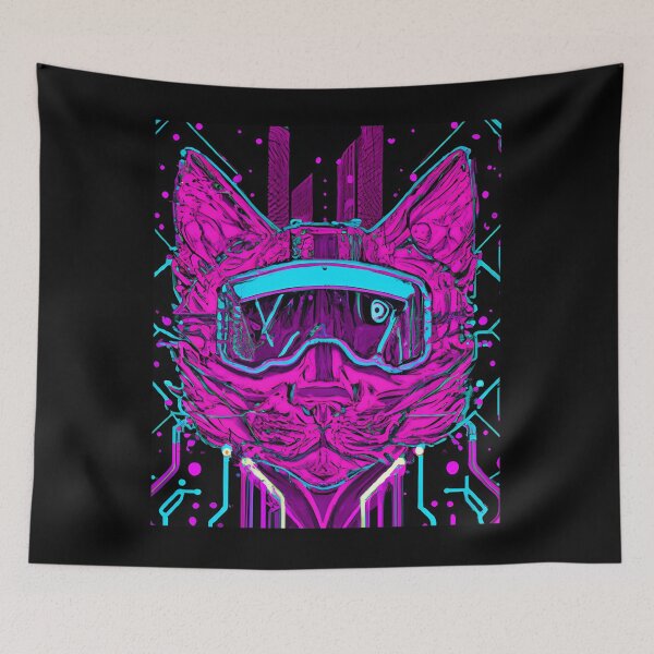 Item preview, Futuristic Feline Cyberpunk Cat designed and sold by AaronCarey1.