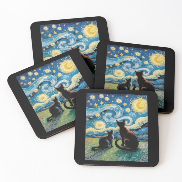 Item preview, Cat Starry Night for Cat Lover Van Gogh Cat Cat Mom Cat Dad designed and sold by August4Laughs25.