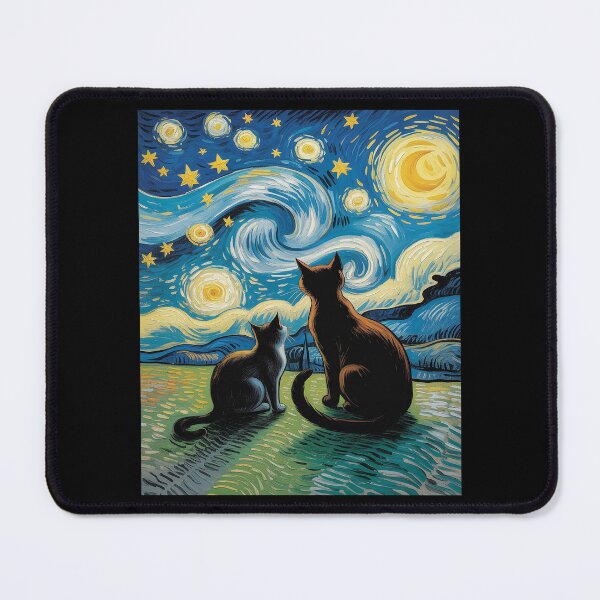Item preview, Cat Starry Night for Cat Lover Van Gogh Cat Cat Mom Cat Dad designed and sold by August4Laughs25.