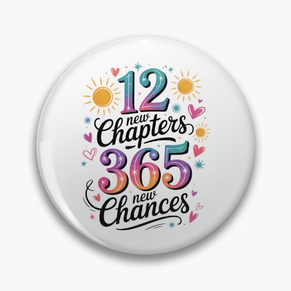 Item preview, 12 New Chapters 365 New Chances New Years 2026 new year Eve Goodbye 2025 Hello 2026 New Years designed and sold by Moon-Ape.