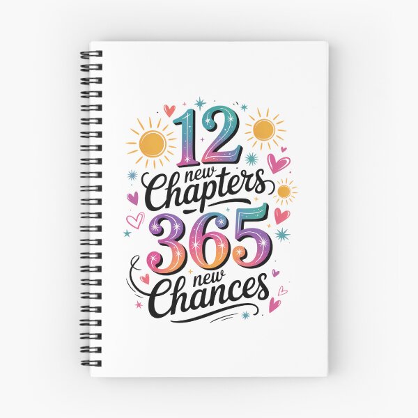 Item preview, 12 New Chapters 365 New Chances New Years 2026 new year Eve Goodbye 2025 Hello 2026 New Years designed and sold by Moon-Ape.