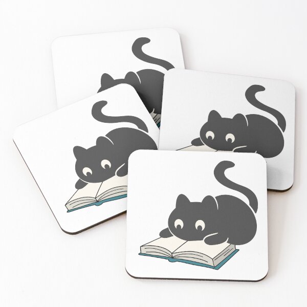 Item preview, Black cat reads designed and sold by Neadoodles.