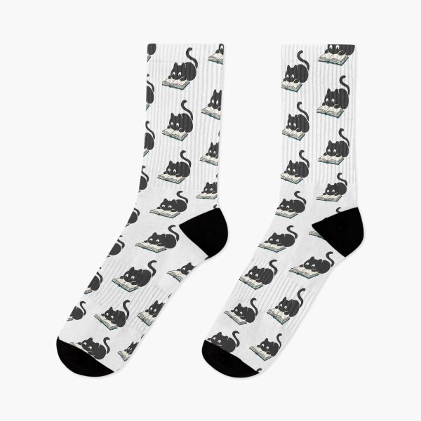 Item preview, Black cat reads designed and sold by Neadoodles.