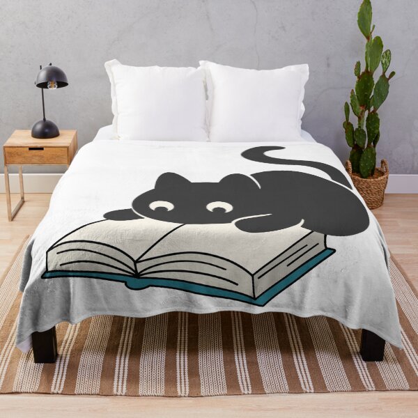Item preview, Black cat reads designed and sold by Neadoodles.