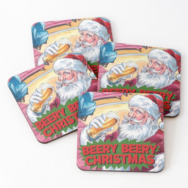 Item preview, Beery Beer Christmas - Comic Style Watercolor Portrait Santa designed and sold by Vicky021.