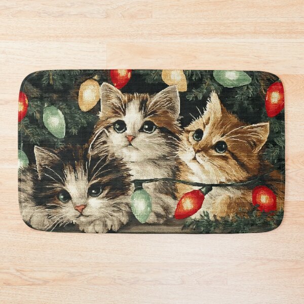 Item preview, Christmas Tree Lights Cats designed and sold by scicilysimonee.