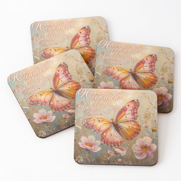 Item preview, JW 2026 Yeartext - Butterfly Floral Pink - Inspirational - Bible Quote designed and sold by Janna Perry Designs.