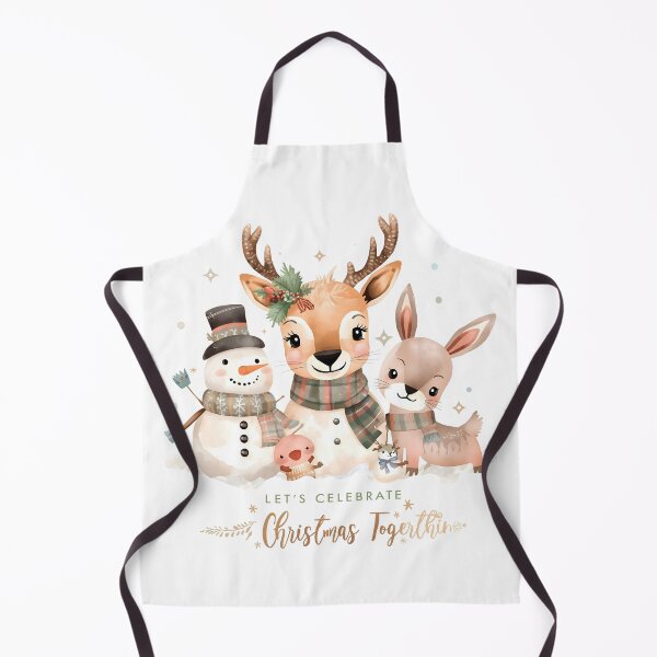 Item preview, colorful watercolor illustration features snowman rabbits deer winter designs Christmas new year celebrations greeting cards designed and sold by PWDigitalArt.