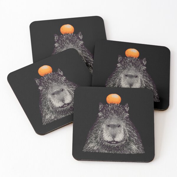 Item preview, Capybara With Orange — Cozy Illustration designed and sold by AaronCarey1.