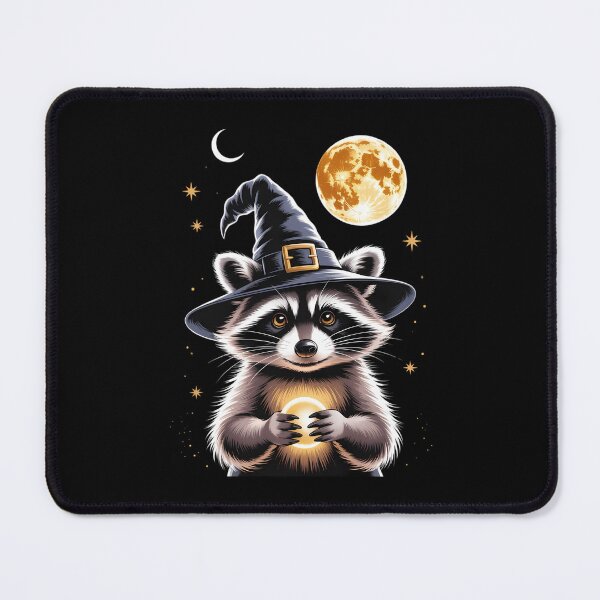 Item preview, Raccoon Halloween Wizard Hat Cute Witch designed and sold by HellD3vil-Art.