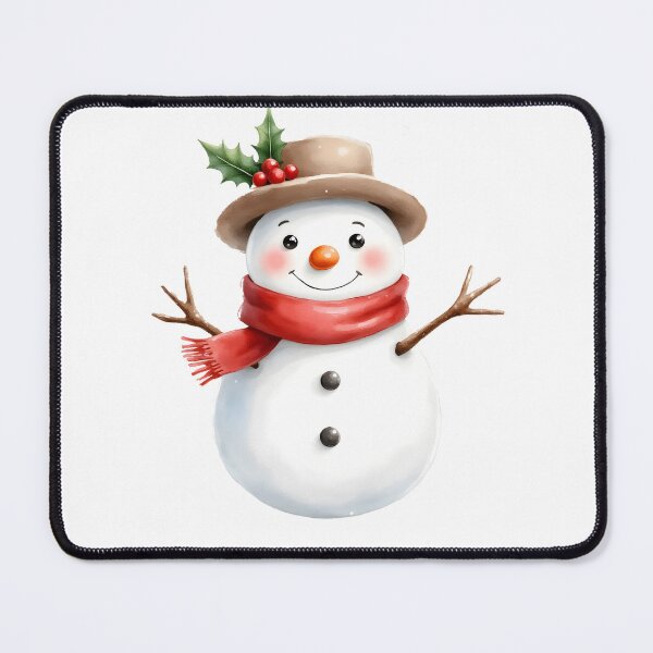 Item preview, Cute Smiling Snowman with Red Scarf designed and sold by BDLdesigns.