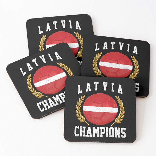 Item preview, SOCCER BALL FLAG CHAMPIONS - LATVIA - Fans and Teams for Men and Women T-shirt designed and sold by wallsandpatts.