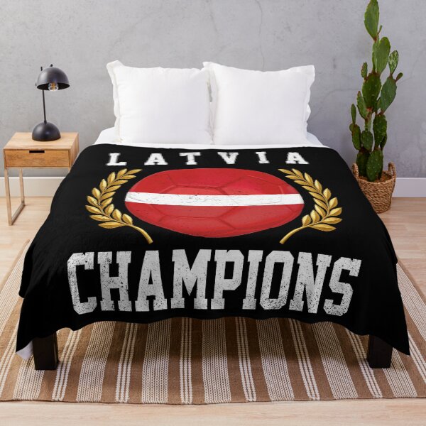 Item preview, SOCCER BALL FLAG CHAMPIONS - LATVIA - Fans and Teams for Men and Women T-shirt designed and sold by wallsandpatts.