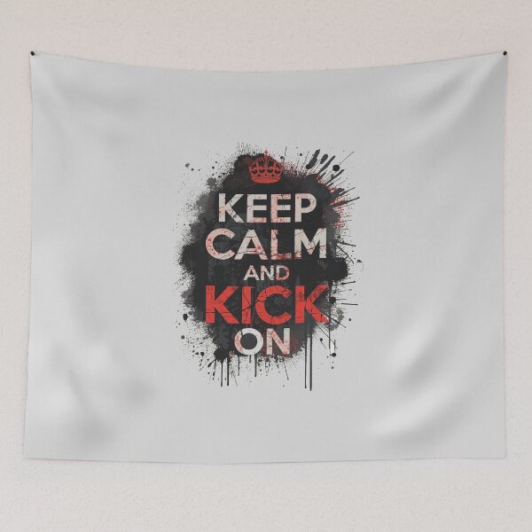 Item preview, Keep Calm and Kick On (Grunge Splatter) designed and sold by ConfuseLab Shop.