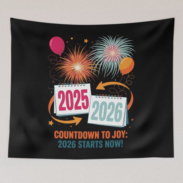 Item preview, 2026 Countdown Neon Style New Year Celebration 2025 to 2026 Bright Party Festive designed and sold by Moon-Ape.
