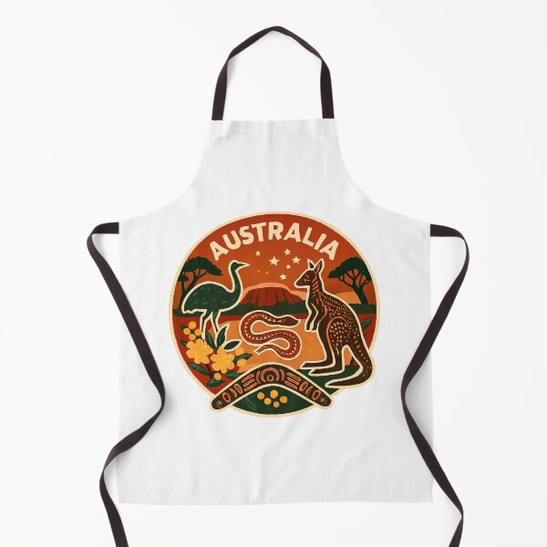Item preview, Australia Heritage – Kangaroo, Emu & Uluru in Aboriginal Art Style designed and sold by TrendyDesign159.