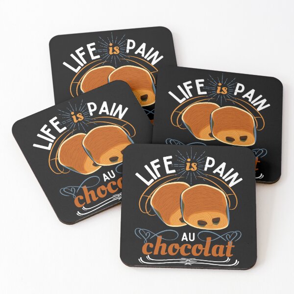 Item preview, Life Is Pain au Chocolat – Funny French Pastry Pun Design designed and sold by HyzoArt.
