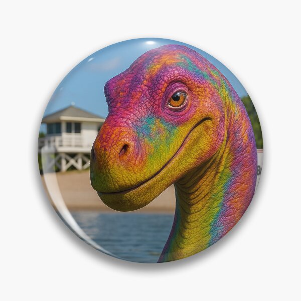 Item preview, Colorful Dinosaur: Brontosaurus Goes to the Beach designed and sold by Tridentulus.