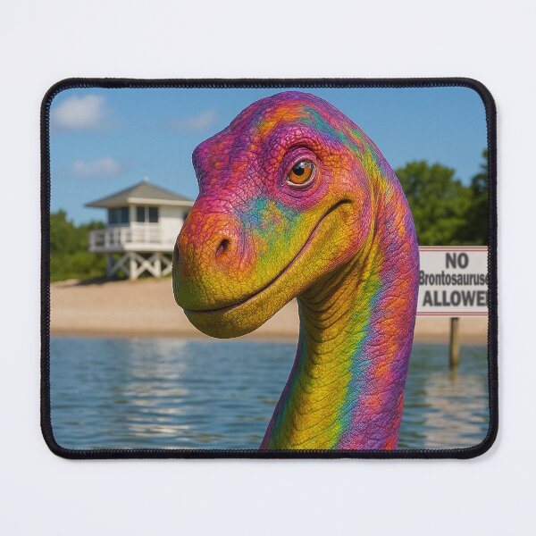 Item preview, Colorful Dinosaur: Brontosaurus Goes to the Beach designed and sold by Tridentulus.