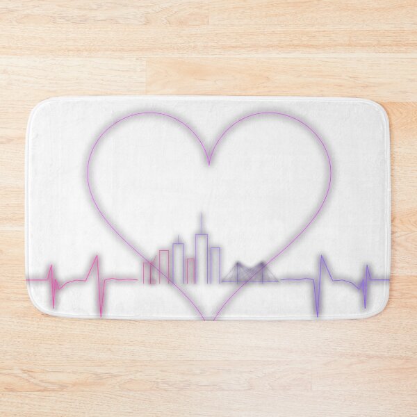 Item preview, Neon Heartline NYC — Transparent Sticker designed and sold by أناس-أرينا.