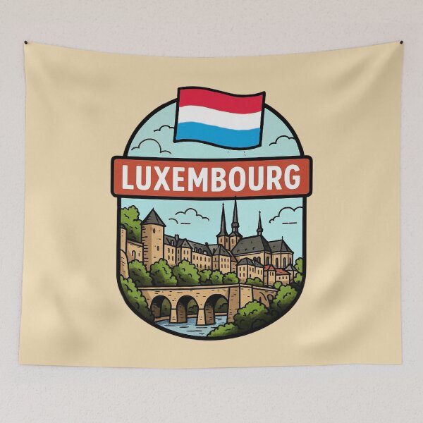 Item preview, Luxembourg / Adolphe Bridge & City Skyline designed and sold by Myra365Art.