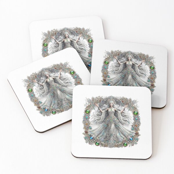 Item preview, "Celtic Moonlight Goddess – Crystal Embellished Sacred Art designed and sold by CelticSoulShop.