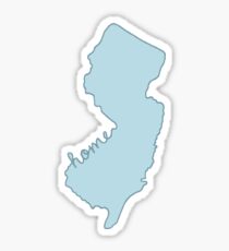 New Jersey Home State Blue Sticker