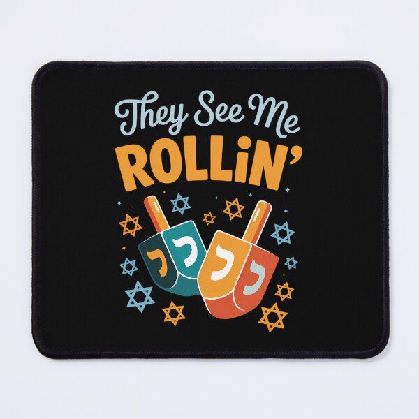 Item preview, Groovy They See Me Rollin' Hanukkah 2025 Dreidel Game Jewish designed and sold by HellD3vil-Art.