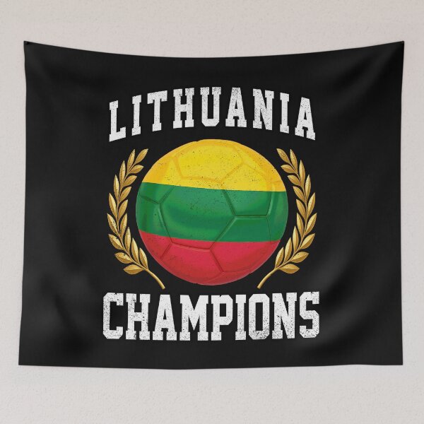 Item preview, SOCCER BALL FLAG CHAMPIONS - LITHUANIA - Fans and Teams for Men and Women T-shirt designed and sold by wallsandpatts.