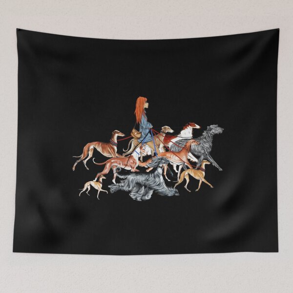 Item preview, Walking the Sighthounds — Elegant Line Art designed and sold by LuisSouzaDias.