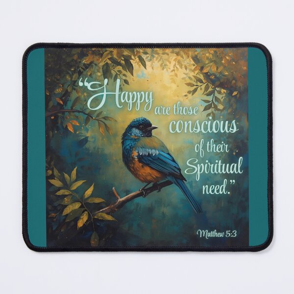Item preview, JW 2026 Yeartext - Bird in Tree - Teal & Gold - Bible Quote - Inspirational designed and sold by Janna Perry Designs.