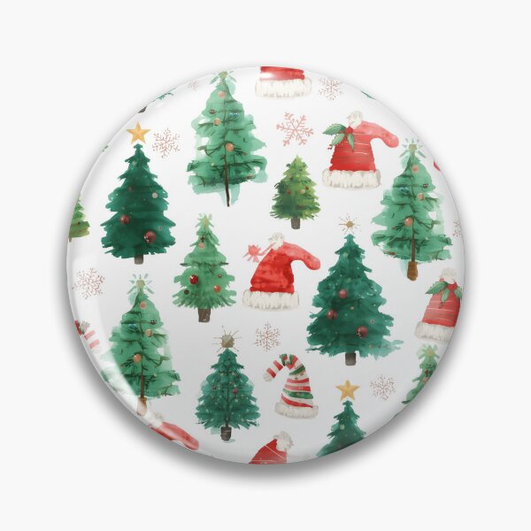 Item preview, Festive Christmas seamless pattern with holiday icons gifts stockings trees bows, Santa hat and candy canes designed and sold by PWDigitalArt.