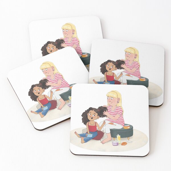 Item preview, Mother and Daughter Bonding While Styling Curly Hair Together designed and sold by Splurtifumi.