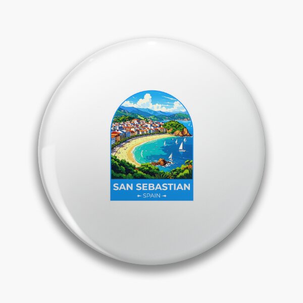 Item preview, San Sebastian Spain Sticker designed and sold by TulipaGraphics.