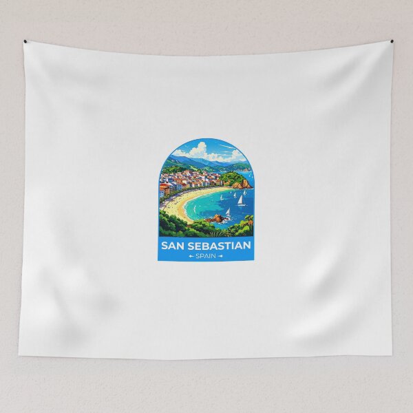 Item preview, San Sebastian Spain Sticker designed and sold by TulipaGraphics.