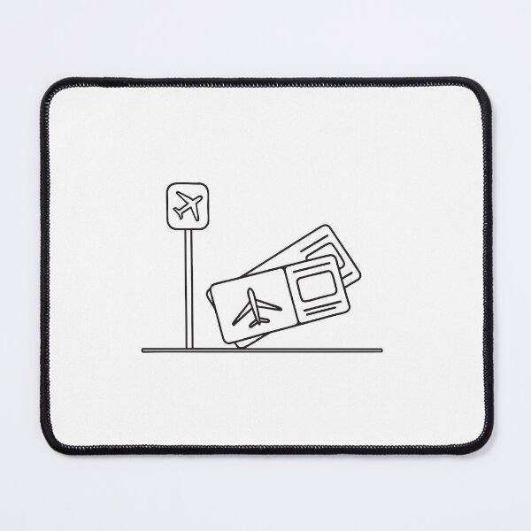 Item preview, A ticket curled beside a boarding gate sign designed and sold by rasagamastore.