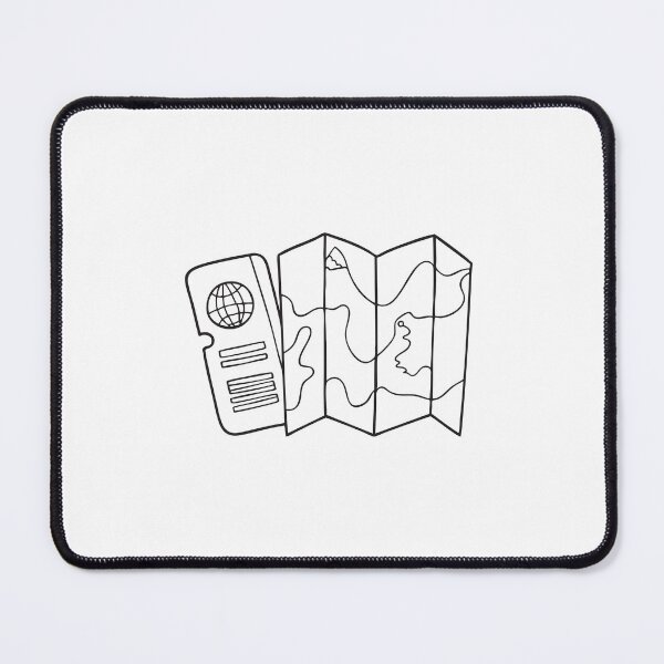 Item preview, A ticket resting near a folded map on a table designed and sold by rasagamastore.