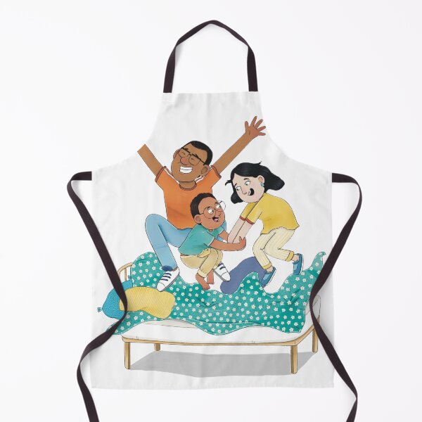 Item preview, Happy Family Jumping Energetically on the Bed Together at Home designed and sold by Splurtifumi.