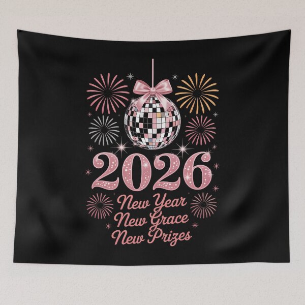 Item preview, 2026 New Year New Grace New Pink Disco Ball Glitter Party designed and sold by Moon-Ape.