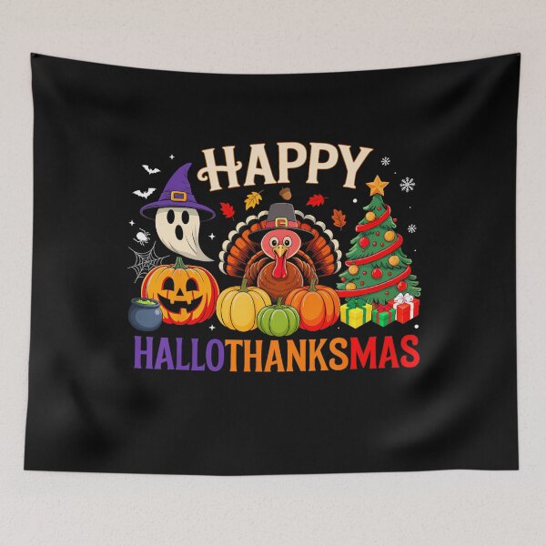 Item preview, 2025 Christmas Vintage Happy Hallothanksmas Merry Tree designed and sold by JamieFmorriSS.