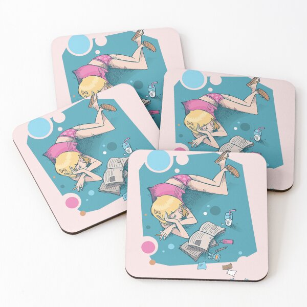 Item preview, Relaxing Summer Beach Read Cartoon Girl Pop Art designed and sold by anandsiva2703.