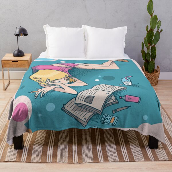 Item preview, Relaxing Summer Beach Read Cartoon Girl Pop Art designed and sold by anandsiva2703.