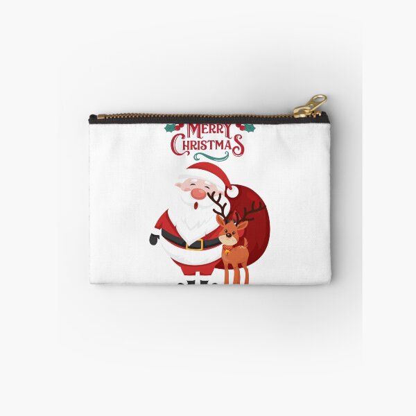 Item preview, Smiling Santa Claus and Cute Reindeer Merry Christmas Greeting designed and sold by HorizonStores.