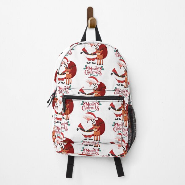 Item preview, Smiling Santa Claus and Cute Reindeer Merry Christmas Greeting designed and sold by HorizonStores.