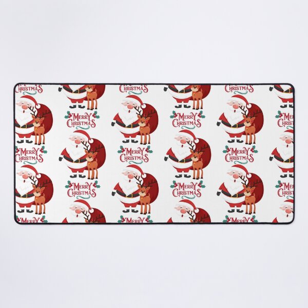 Item preview, Smiling Santa Claus and Cute Reindeer Merry Christmas Greeting designed and sold by HorizonStores.